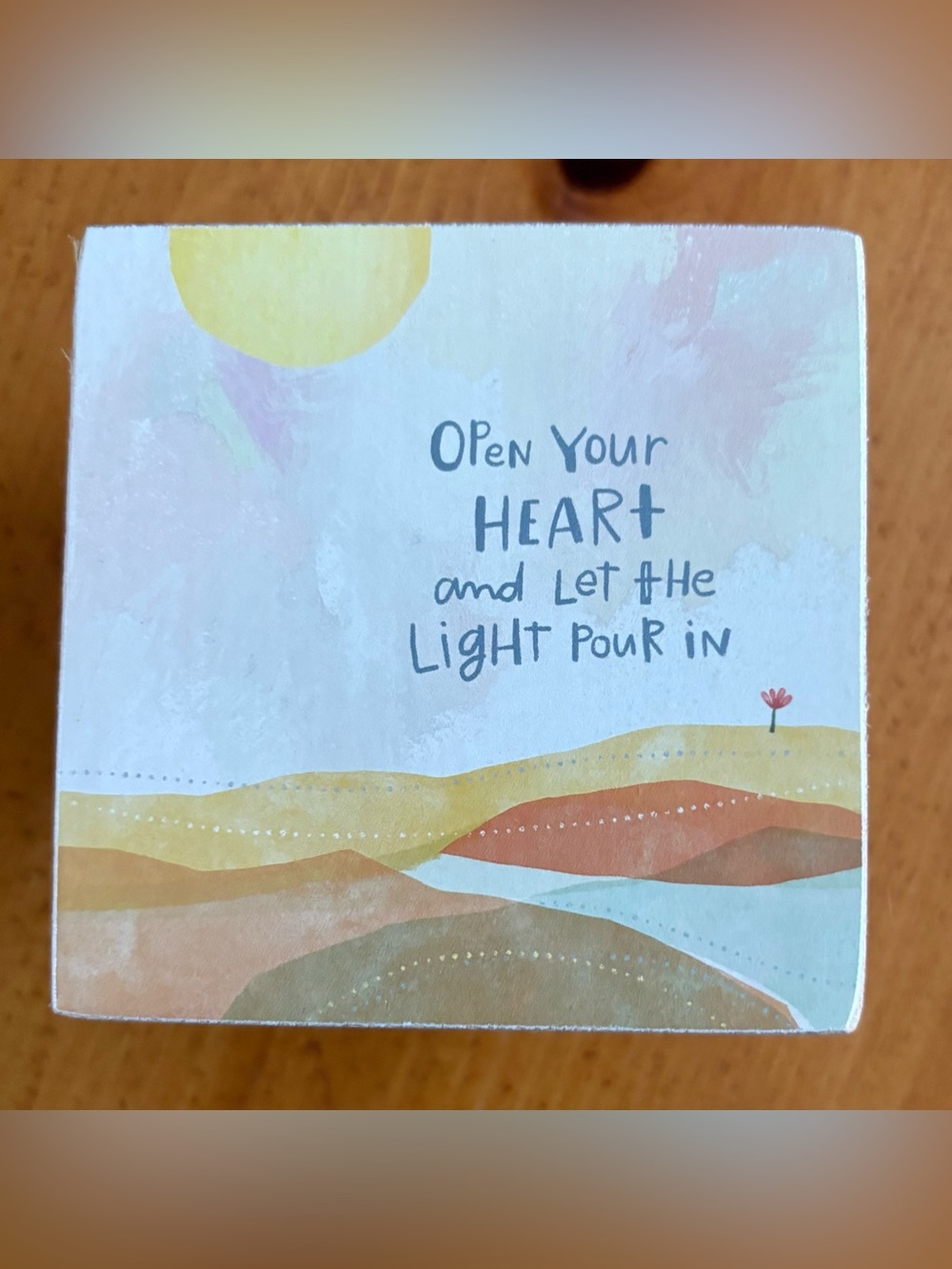 Primitives by Kathy Inspirational Block, Set of 4, Brand New